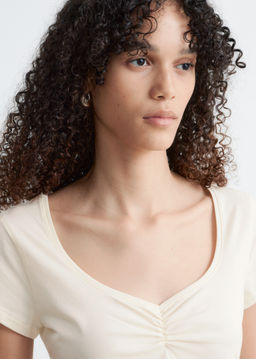 Top de punto con busto fruncido - H&m фото 5