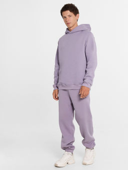 Теплые лавандовые брюки свободного силуэта лаванда 181225