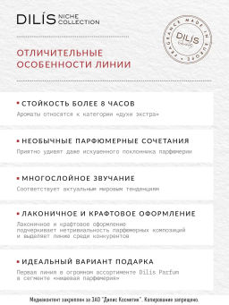 Новинка Dilis Духи экстра Dilis Niche Collection мужские Dry Leather 50 мл