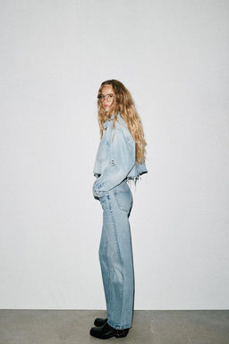 TRF STRAIGHT HIGH-WAIST JEANS - Zara фото 12