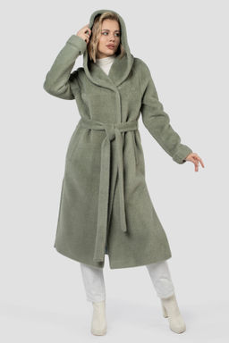 Пальто женское демисезонное (пояс) в составе ШЕРСТЬ