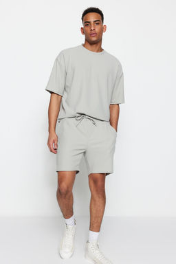 TRENDYOL MAN Basic Fume Regular/Normal Kesim Orta Boy Bagc?kl? Dokulu K?r?smaz Ottoman Sort TMNSS23SR00039 - Trendyolmilla фото 18