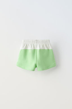 COLOUR BLOCK BERMUDA SHORTS WITH SLOGAN - Zara фото 6