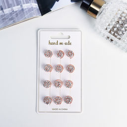 Цена за 24 шт. Шпилька пружинка «Василёк», d=1.5 см, золото