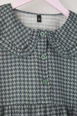 Siyah Ekose / Kareli Bebe Yaka A-line K?z Cocuk Orme Elbise TKDAW26EL00006 - Trendyolmilla фото 3