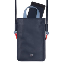 Итальянская женская кожаная сумочка для телефона DuDu серии Faro | морской