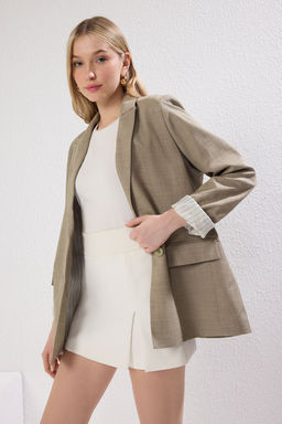 TRENDYOLMILLA Vizon Astar Detayl? Regular Blazer Ceket TWOSS25BC00029 фото 6