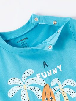 Bisiklet Yaka Bask?l? Erkek Bebek Ti??rt 2li - Waikiki фото 3