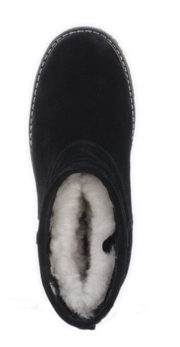 Унты женские на войлочной подошве Замша, овчина, черные - Roshva фото 9