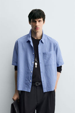 BOXY FIT CHECK SHIRT - Zara фото 2