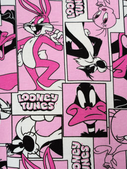 Пижама для девочки PlayToday Looney Tunes из хлопка розовая  фото 7