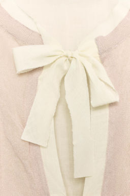 CHAQUETA COMBINADA PUNTO LAZOS / Rosa / Blanco - Zara фото 6