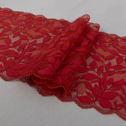 Кружево BLITZ эластичное 225 мм BLST-22 на бобине Турция т.красный