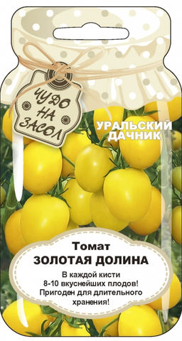 Томат ЗОЛОТАЯ ДОЛИНА В вашей теплице будет настоящая золотая долина из вкусных помидор! В каждой кисти по 10 плодов! Пригоден для хранения! - Уральский дачник фото 6