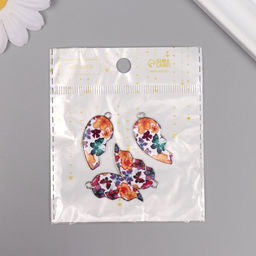 Цена за 2 шт. Декор для творчества металл, эмаль Сердце с бабочками, набор 2 шт., 3?2.8 см