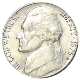 5 центов 1976 года D США