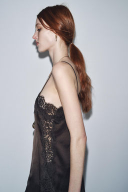 ZW COLLECTION SATIN LACE TOP - Zara фото 13