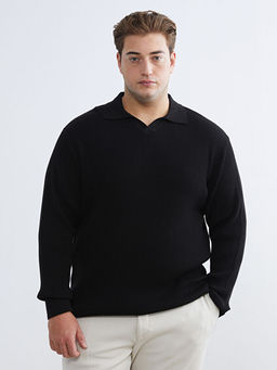 Polo Yaka Erkek Triko Kazak