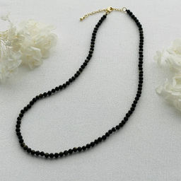 Бусы из Обсидиана золотистого огранка