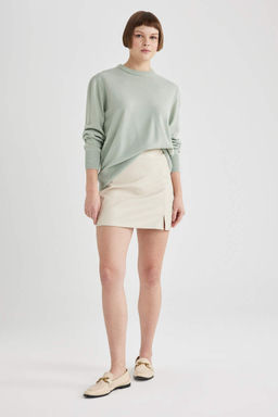 Свитер обычного кроя с круглым вырезом - Defacto фото 2