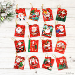 Открытка новогодняя набор 128 штук Новый год / DE-136 /уп 60/