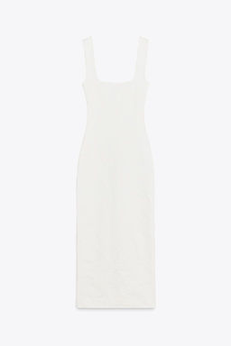 STRETCH SQUARE NECK DRESS - Zara фото 7