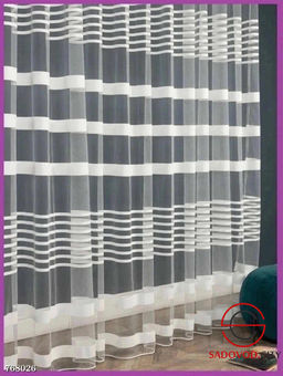 Тюль прозрачная в полоску