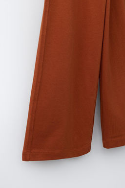 PANTAL?N FELPA HEAVY JERSEY WIDE LEG / Terracota - Zara фото 4