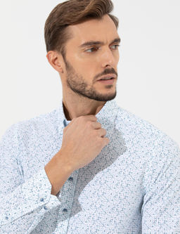 Lacivert Slim Fit Uzun Kollu G_mlek
