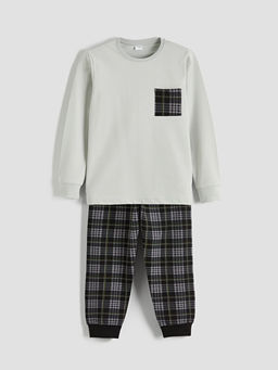 Bisiklet Yaka Ekose Erkek ?ocuk Pijama Tak?m?