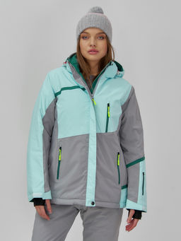 Горнолыжная куртка женская зимняя голубого цвета 7092Gl - Chunmai фото 2