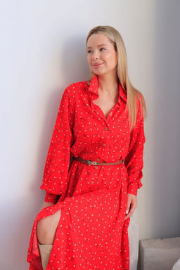 Martichelli Платье-рубашка красное