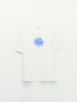 Футболка из хлопка с принтом / Zarina фото 7