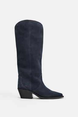 BOTA COWBOY SERRAJE / Azul - Zara фото 10