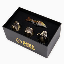 Подарочный набор 4 в 1 «Удачная рыбалка»: 3 рюмки для водки по 50 мл, воблер, бронза