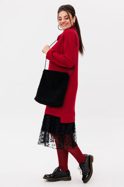 Платье ANELLI 1740 красный бархат  фото 3