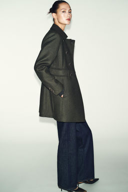 WOOL BLEND DOUBLE-BREASTED COAT - Zara фото 6