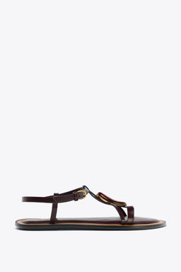 METAL APPLIQUE SANDALS - Zara фото 7