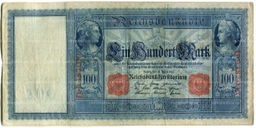 Банкнота 100 марок 1910 года Германия