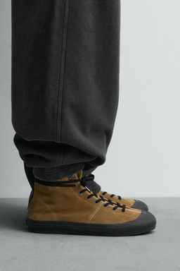 LEATHER HIGH-TOP TRAINERS LIMITED EDITION - Zara фото 8