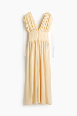 Vestido drapeado con cordones de ajuste