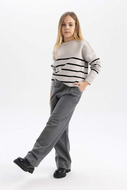 Широкие овальные брюки для девочек - Defacto фото 6