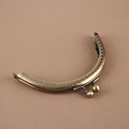 Фермуар пришивной «Полукруг», 10×6.5 см, цвет бронзовый