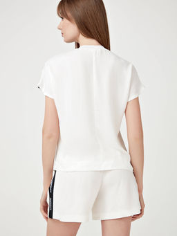 CONTE LS 1596 Шорты с боковыми карманами из фактурной вискозы Desperate off-white