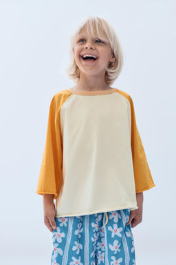 2-14 A?OS/ CAMISETA MANGA RANGL?N CONTRASTE LIMITED EDITION / Calabaza - Zara фото 6