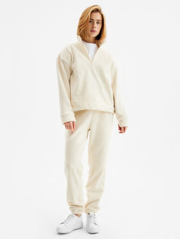 Костюм женский (анорак, брюки) MINAKU: Fleece Soft, размер 46, бежевый