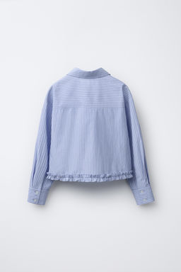 STRIPED SHIRT WITH RUFFLES - Zara фото 2