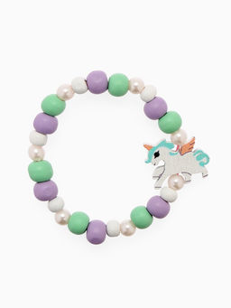 Набор детских украшений Выбражулька «Единорог», 2 предмета: бусы, браслет, разноцветный