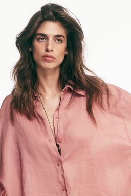 Camisa oversize de lino - H&m фото 5