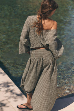 PANTAL?N CINTURA EL?STICA / Gris medio - Zara фото 10
